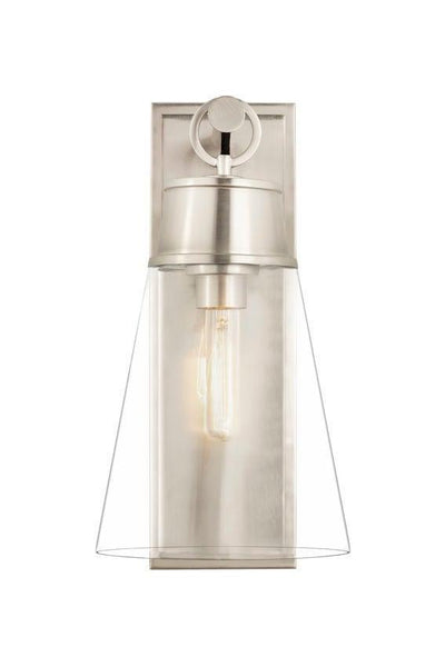 Steel with Clear Glass Shade Wall Sconce - LV LIGHTING