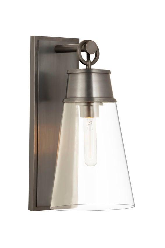 Steel with Clear Glass Shade Wall Sconce - LV LIGHTING