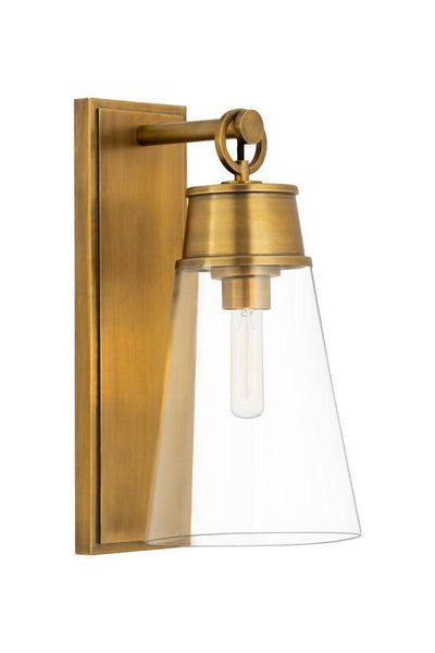 Steel with Clear Glass Shade Wall Sconce - LV LIGHTING