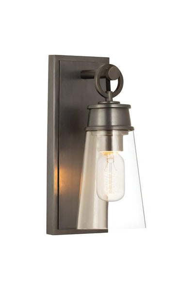 Steel with Clear Glass Shade Wall Sconce - LV LIGHTING