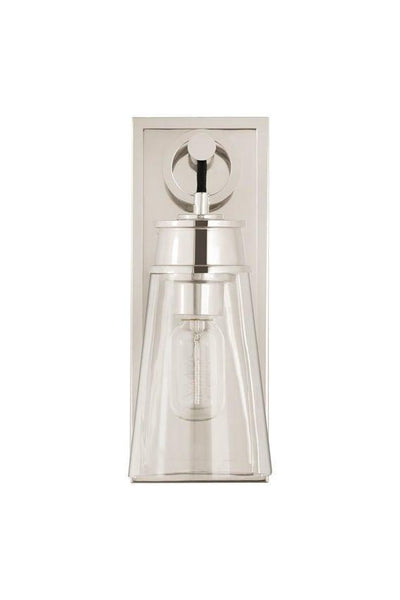 Steel with Clear Glass Shade Wall Sconce - LV LIGHTING