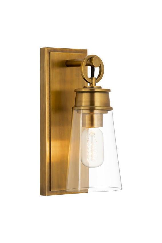 Steel with Clear Glass Shade Wall Sconce - LV LIGHTING