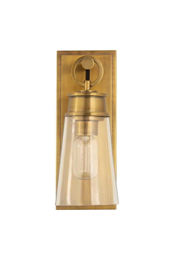 Steel with Clear Glass Shade Wall Sconce - LV LIGHTING