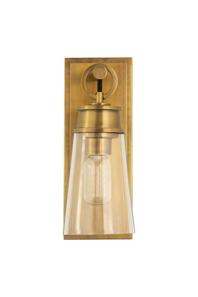 Steel with Clear Glass Shade Wall Sconce - LV LIGHTING