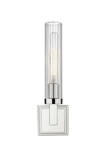 Steel with Cylindrical Glass Tube Wall Sconce - LV LIGHTING