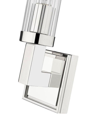 Steel with Cylindrical Glass Tube Wall Sconce - LV LIGHTING