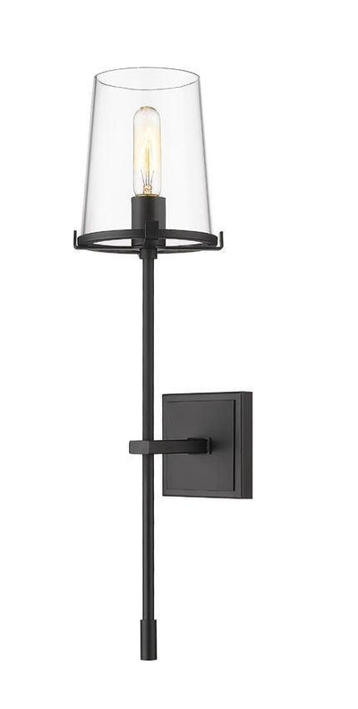 Steel with Clear Glass Shade Wall Sconce - LV LIGHTING