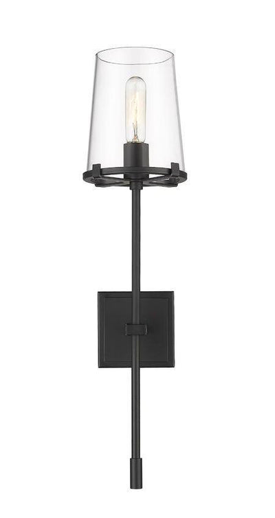 Steel with Clear Glass Shade Wall Sconce - LV LIGHTING