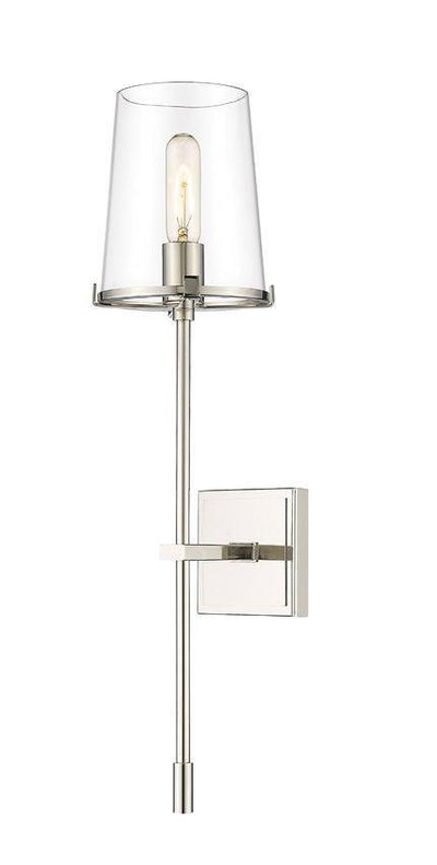 Steel with Clear Glass Shade Wall Sconce - LV LIGHTING