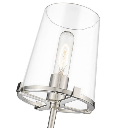 Steel with Clear Glass Shade Wall Sconce - LV LIGHTING