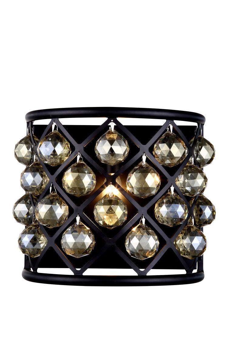 Steel with Clear Crystal Shade Wall Sconce - LV LIGHTING