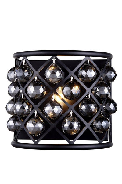Steel with Clear Crystal Shade Wall Sconce - LV LIGHTING