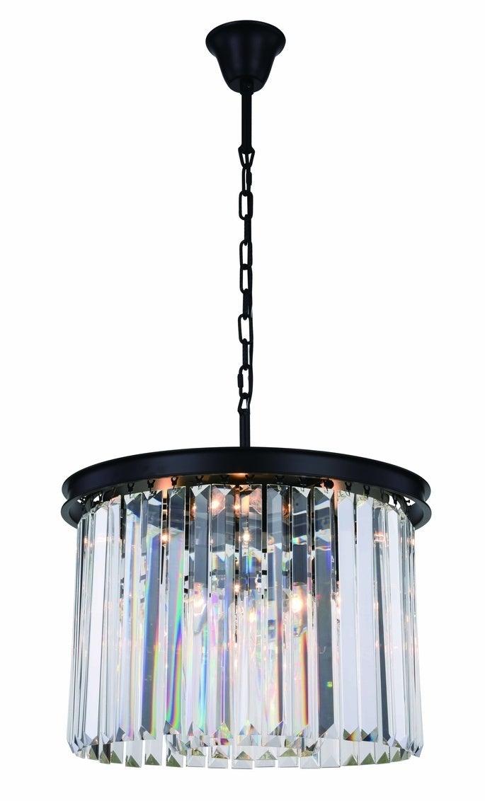 Steel Frame with Clear Crystal Rod Pendant / Chandelier - LV LIGHTING