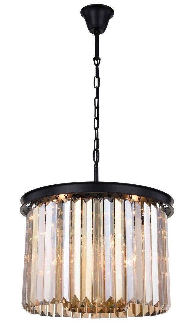 Steel Frame with Clear Crystal Rod Pendant / Chandelier - LV LIGHTING