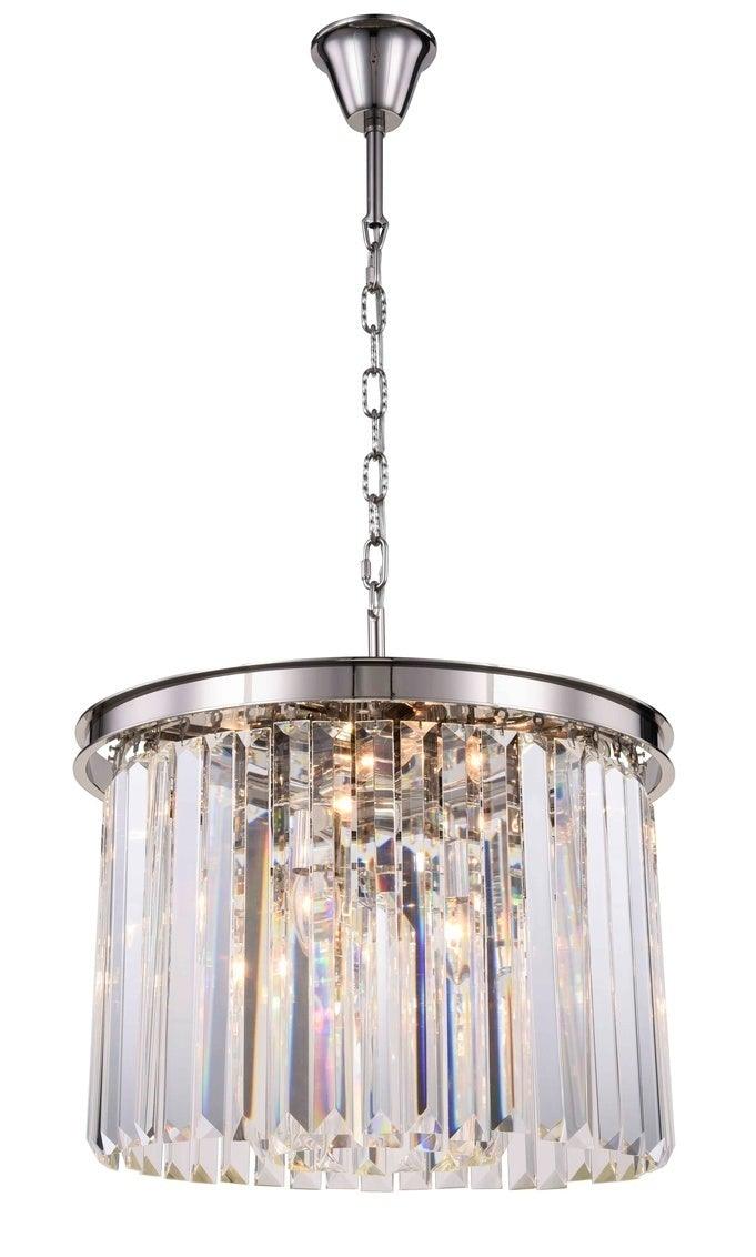 Steel Frame with Clear Crystal Rod Pendant / Chandelier - LV LIGHTING