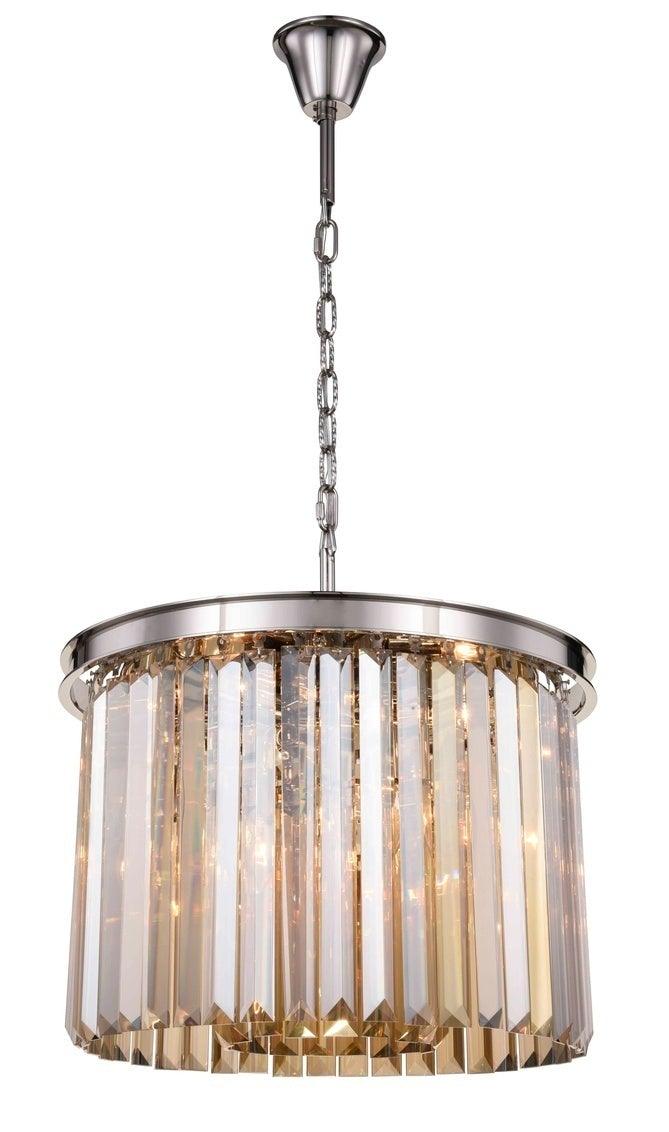 Steel Frame with Clear Crystal Rod Pendant / Chandelier - LV LIGHTING