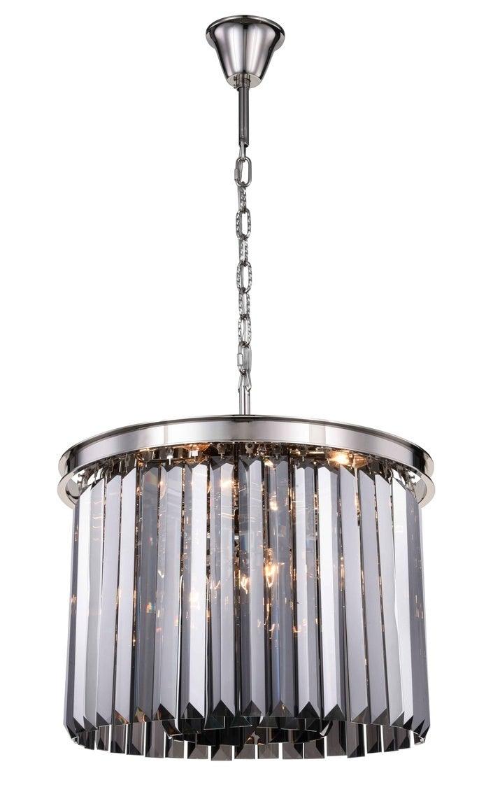 Steel Frame with Clear Crystal Rod Pendant / Chandelier - LV LIGHTING