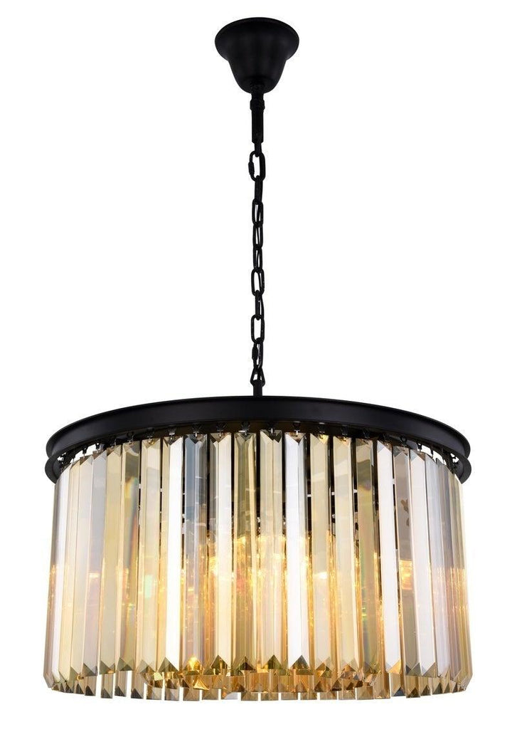 Steel Frame with Clear Crystal Rod Pendant / Chandelier - LV LIGHTING