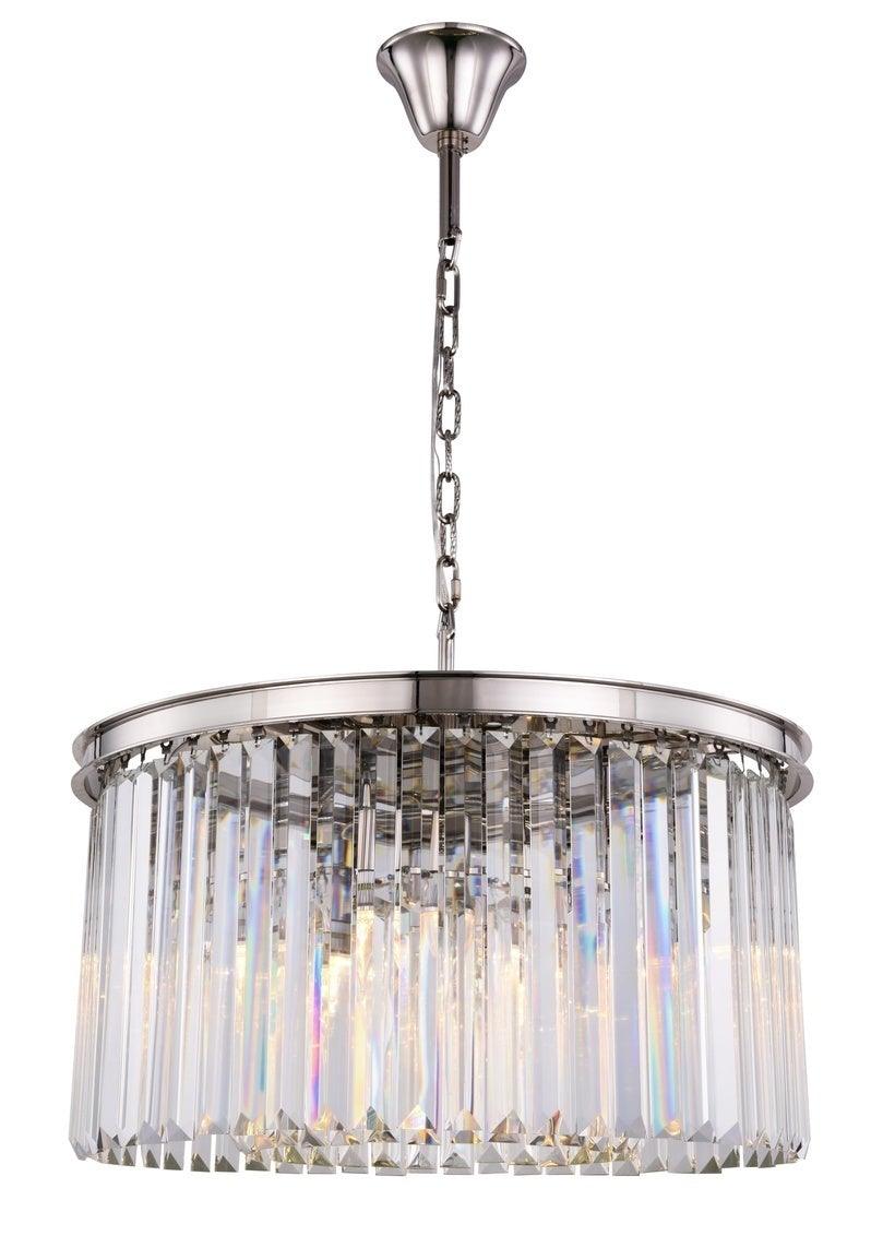 Steel Frame with Clear Crystal Rod Pendant / Chandelier - LV LIGHTING