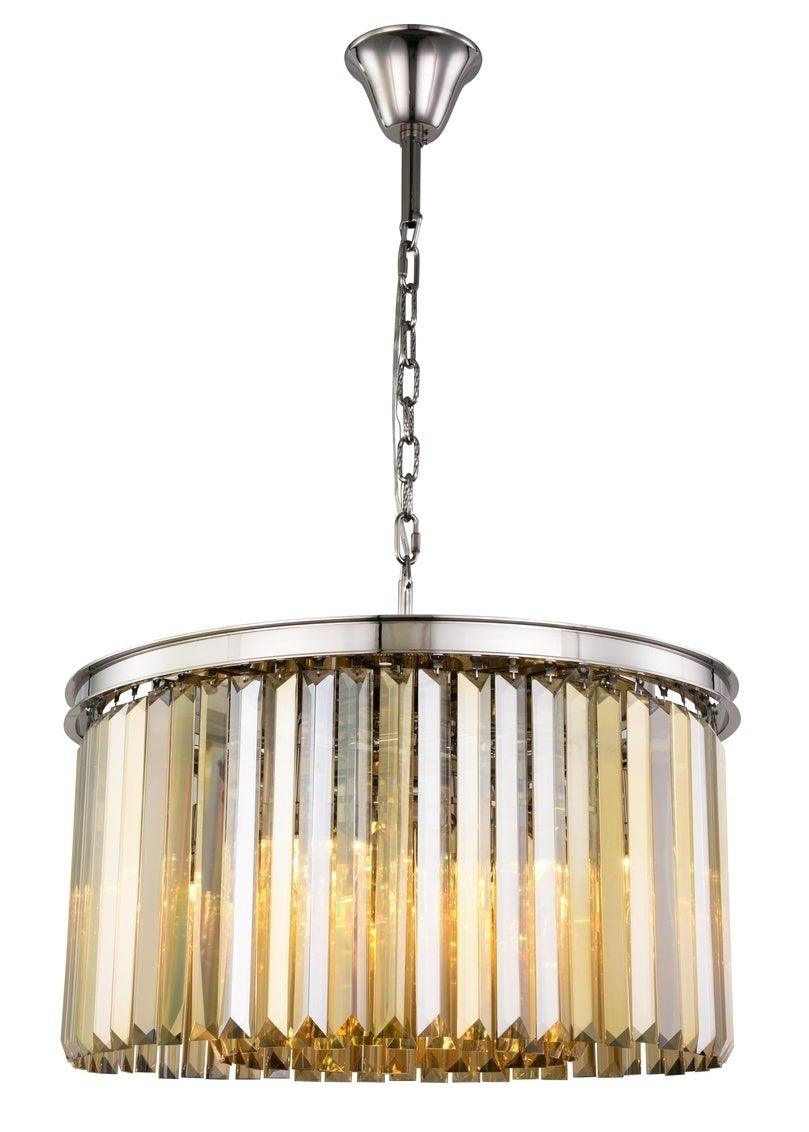Steel Frame with Clear Crystal Rod Pendant / Chandelier - LV LIGHTING