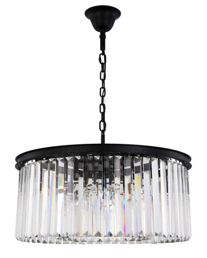 Steel Frame with Clear Crystal Rod Pendant / Chandelier - LV LIGHTING