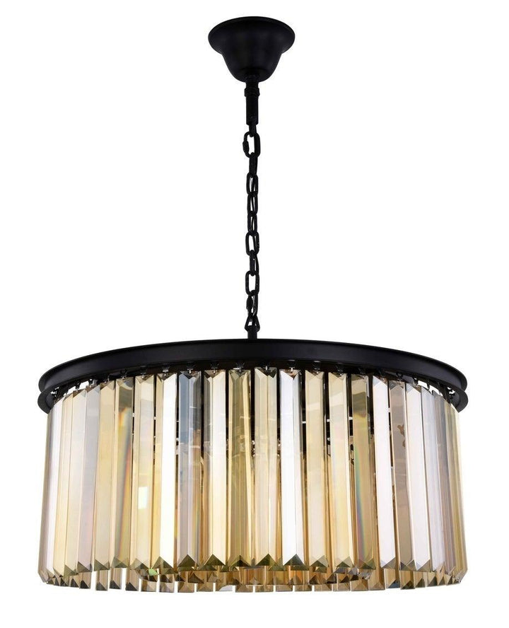 Steel Frame with Clear Crystal Rod Pendant / Chandelier - LV LIGHTING