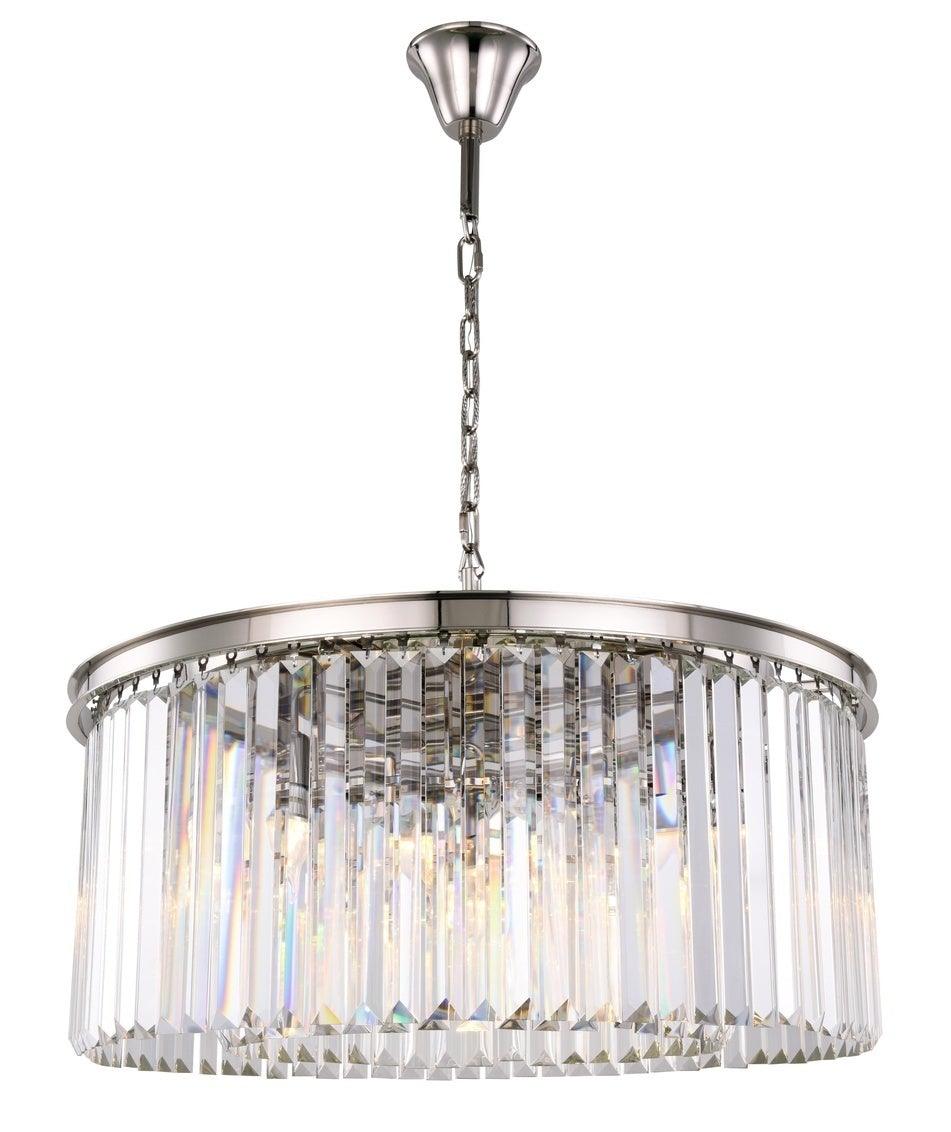 Steel Frame with Clear Crystal Rod Pendant / Chandelier - LV LIGHTING
