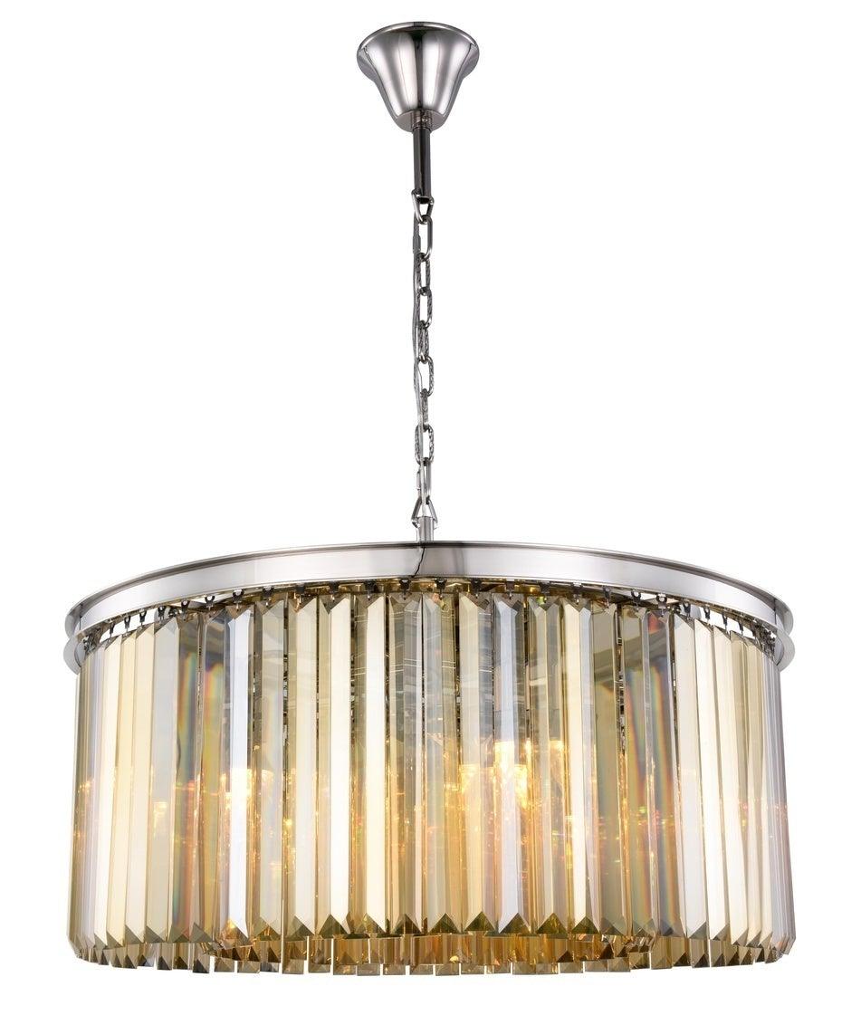 Steel Frame with Clear Crystal Rod Pendant / Chandelier - LV LIGHTING