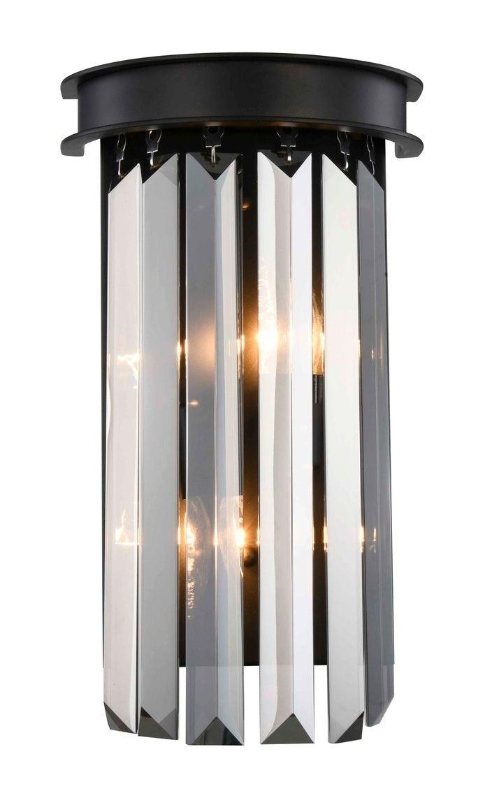 Steel Frame with Clear Crystal Rod Wall Sconce - LV LIGHTING