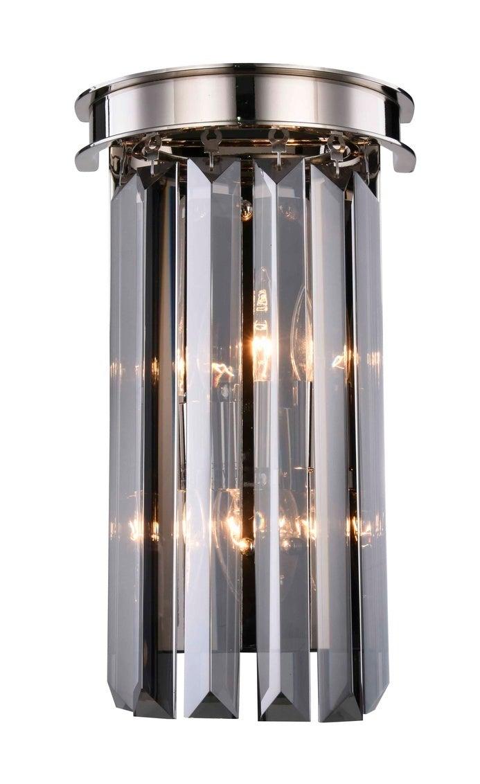 Steel Frame with Clear Crystal Rod Wall Sconce - LV LIGHTING