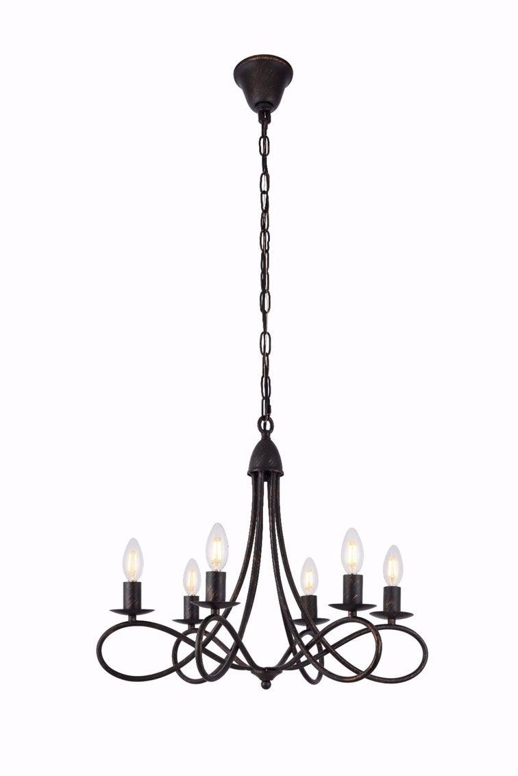 Steel with Curve Arms Chandelier - LV LIGHTING