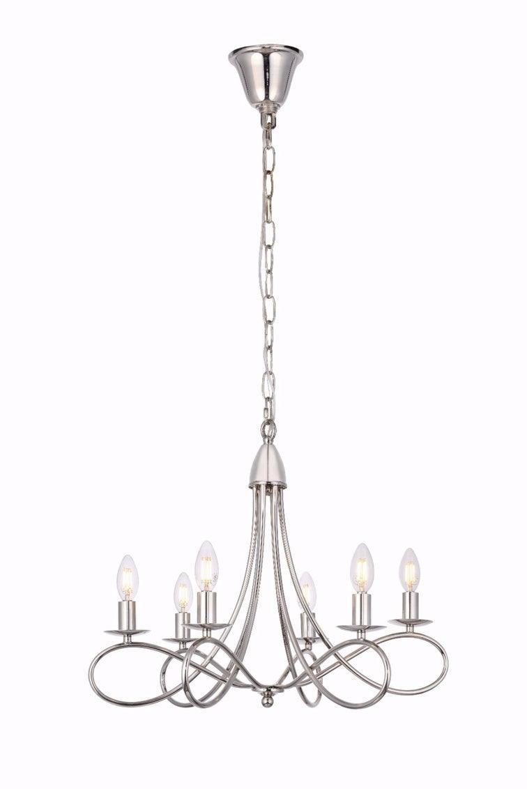 Steel with Curve Arms Chandelier - LV LIGHTING