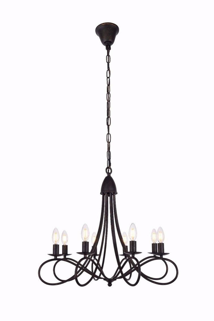 Steel with Curve Arms Chandelier - LV LIGHTING
