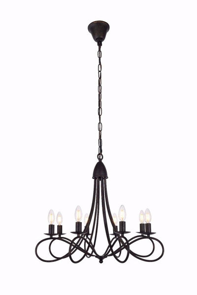 Steel with Curve Arms Chandelier - LV LIGHTING