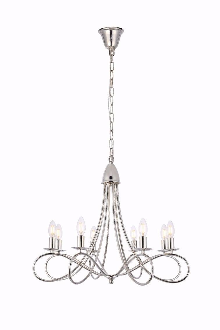 Steel with Curve Arms Chandelier - LV LIGHTING