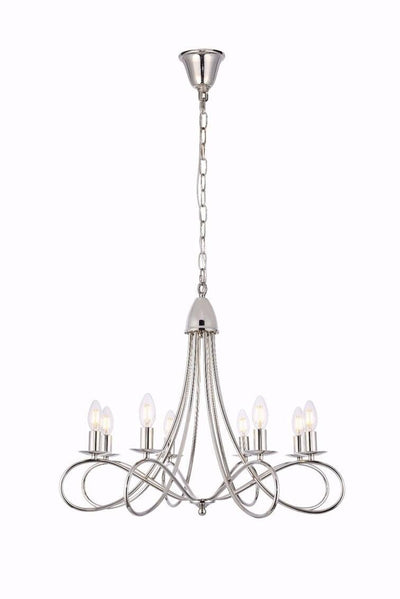 Steel with Curve Arms Chandelier - LV LIGHTING