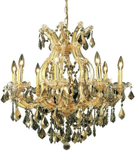 Steel with Clear Crystal Chandelier - LV LIGHTING