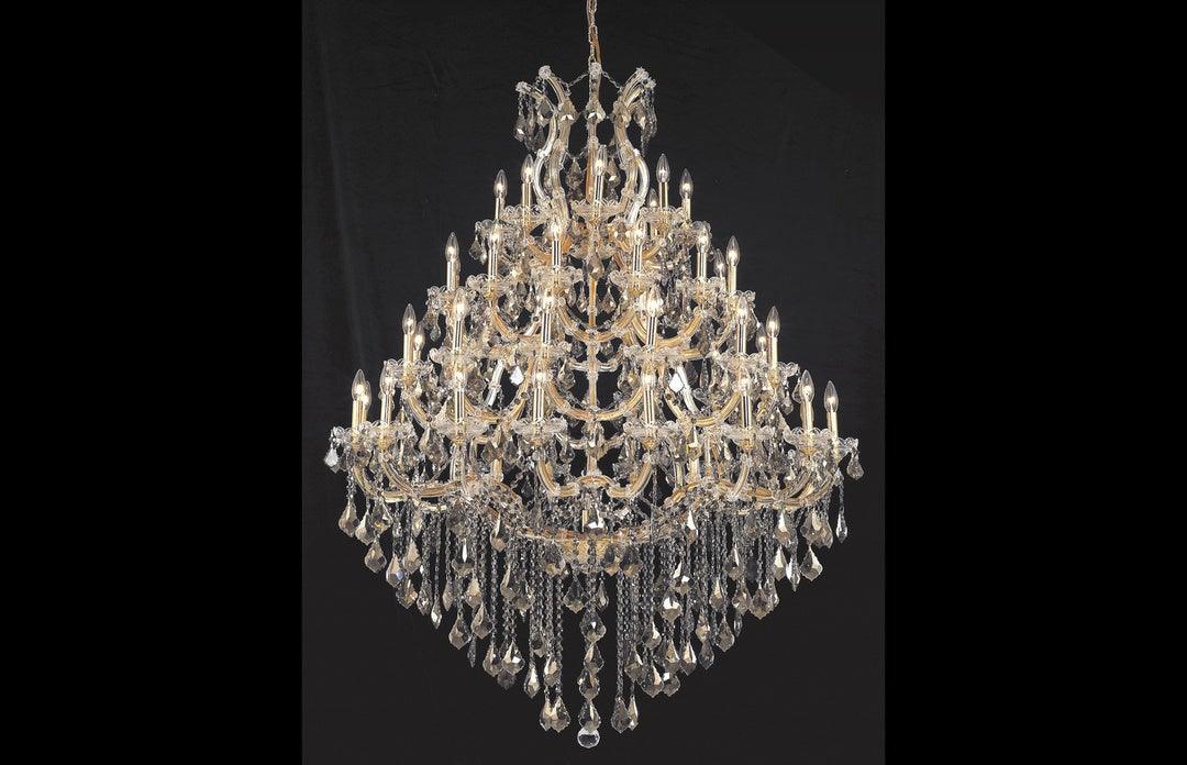 Steel with Clear Crystal Drop and Strand Chandelier - LV LIGHTING