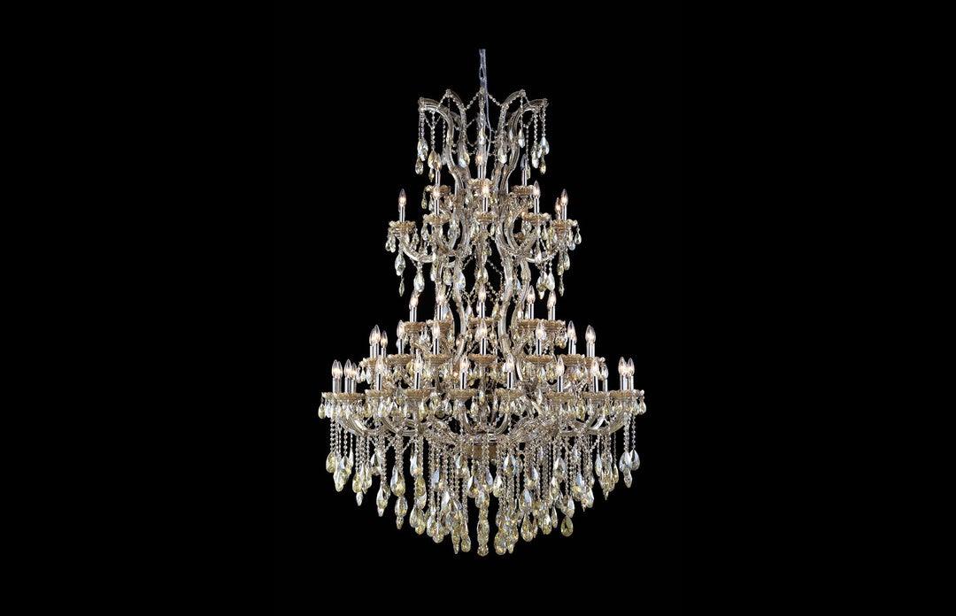 Steel with Clear Crystal Drop and Strand Chandelier - LV LIGHTING