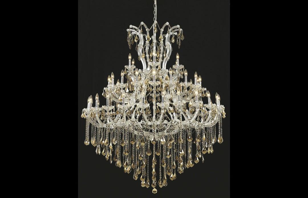 Steel with Clear Crystal Drop and Strand Chandelier - LV LIGHTING