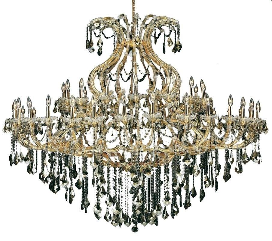 Steel with Clear Crystal Drop and Strand Chandelier - LV LIGHTING