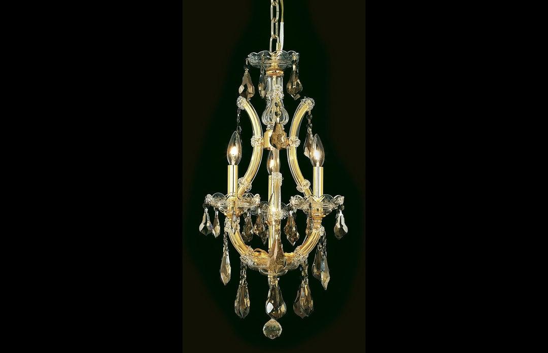 Steel with Clear Crystal Drop Pendant - LV LIGHTING