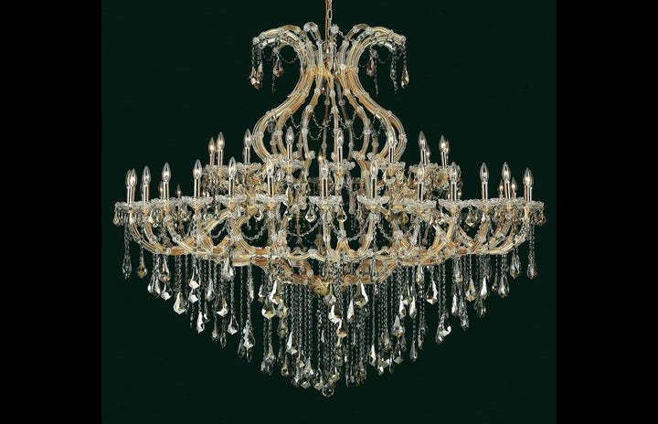 Steel with Clear Crystal Drop and Strand Chandelier - LV LIGHTING