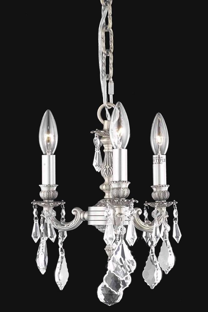 Steel with Clear Crystal and Strand Mini Pendant - LV LIGHTING