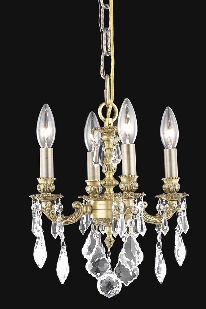 Steel with Clear Crystal Drop Mini Pendant - LV LIGHTING