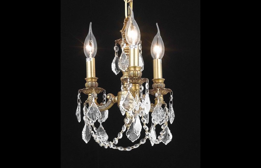 Steel with Clear Crystal Drop and Strand Mini Pendant - LV LIGHTING