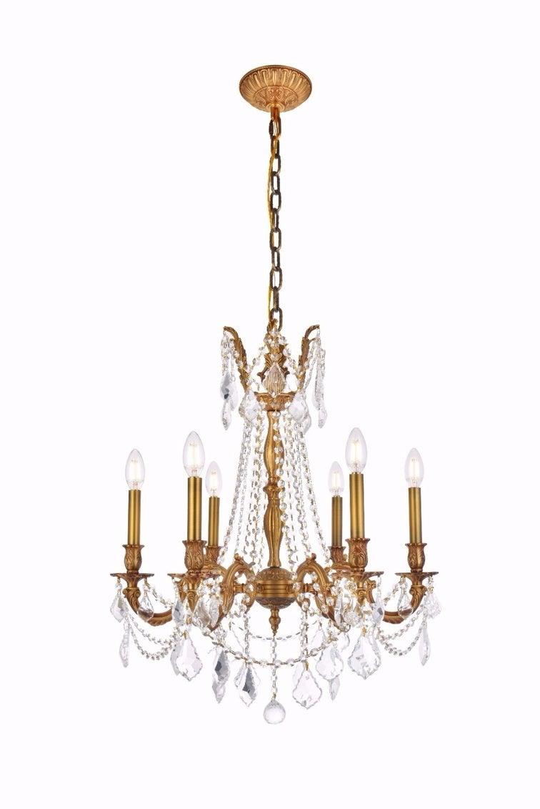 Steel with Clear Crystal Drop and Strand Chandelier - LV LIGHTING