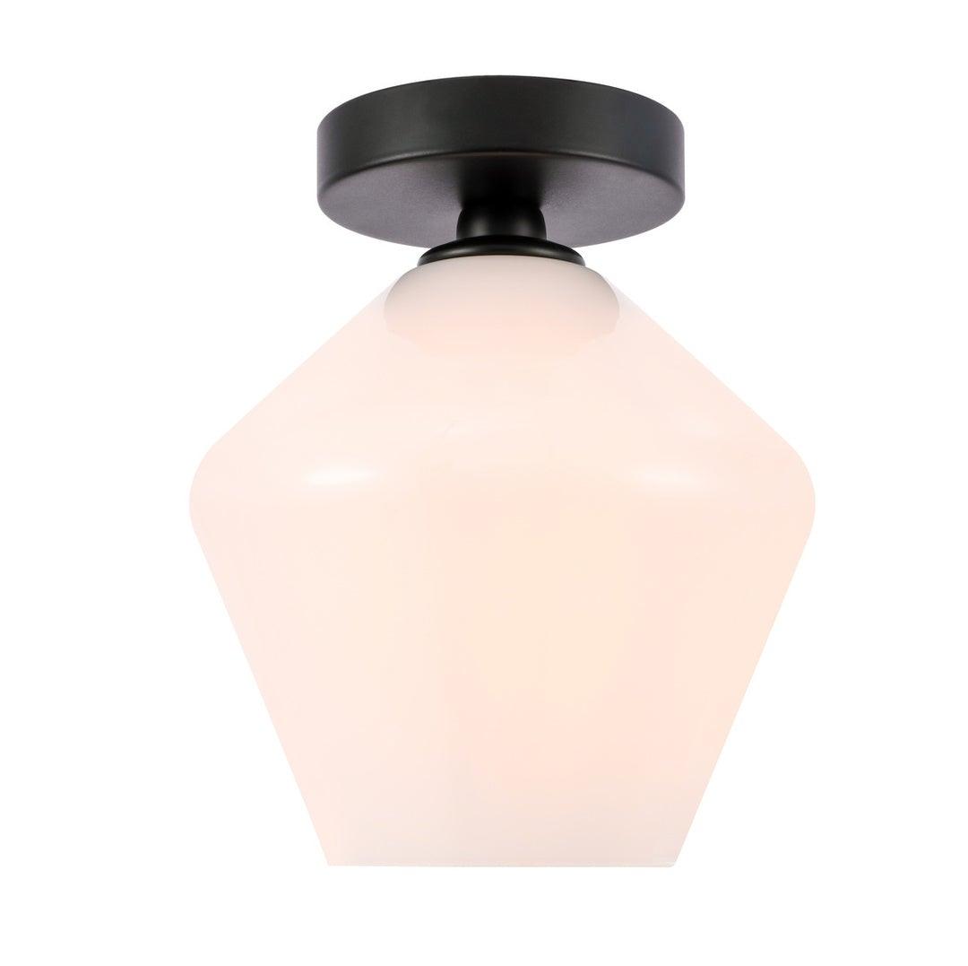 Steel with Frosted Glass Shade Flush Mount - LV LIGHTING