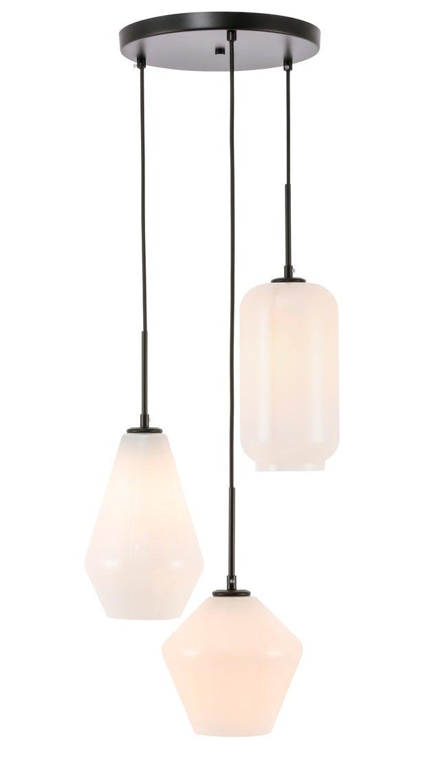 Steel with Frosted Glass Shade Pendant - LV LIGHTING