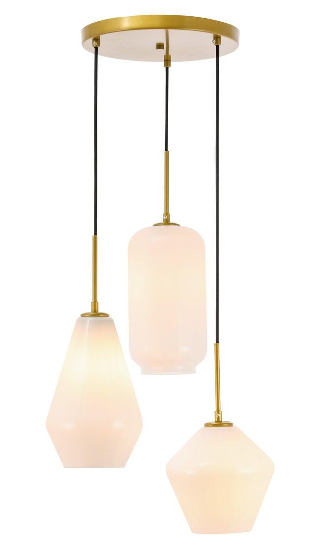 Steel with Frosted Glass Shade Pendant - LV LIGHTING